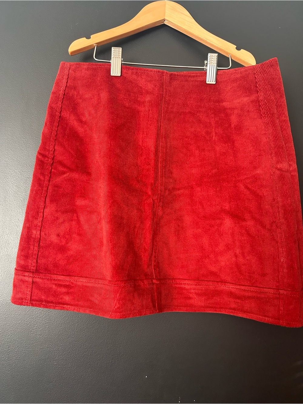 Banana Republic Red Corduroy Mini Skirt